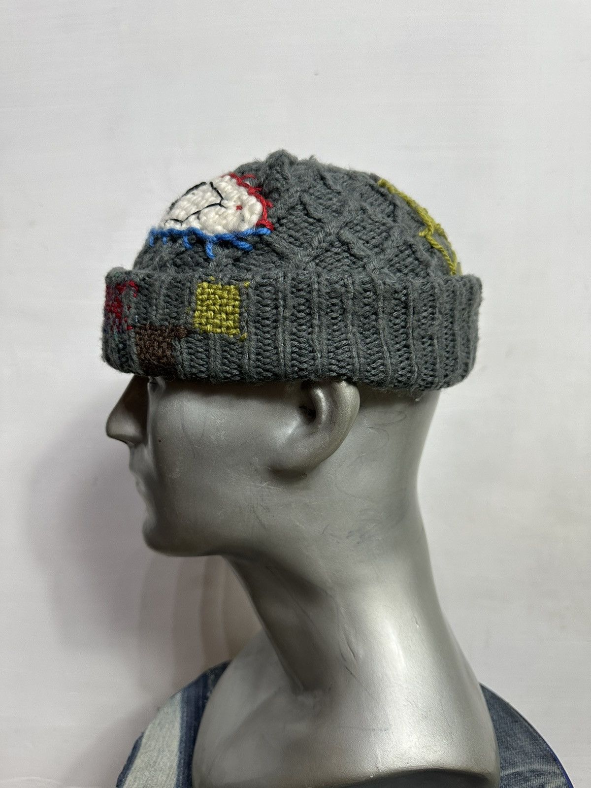 Handmade Custom Made Nice Design Art Knitted Eye Beanie Hats Size ONE SIZE - 5 Thumbnail