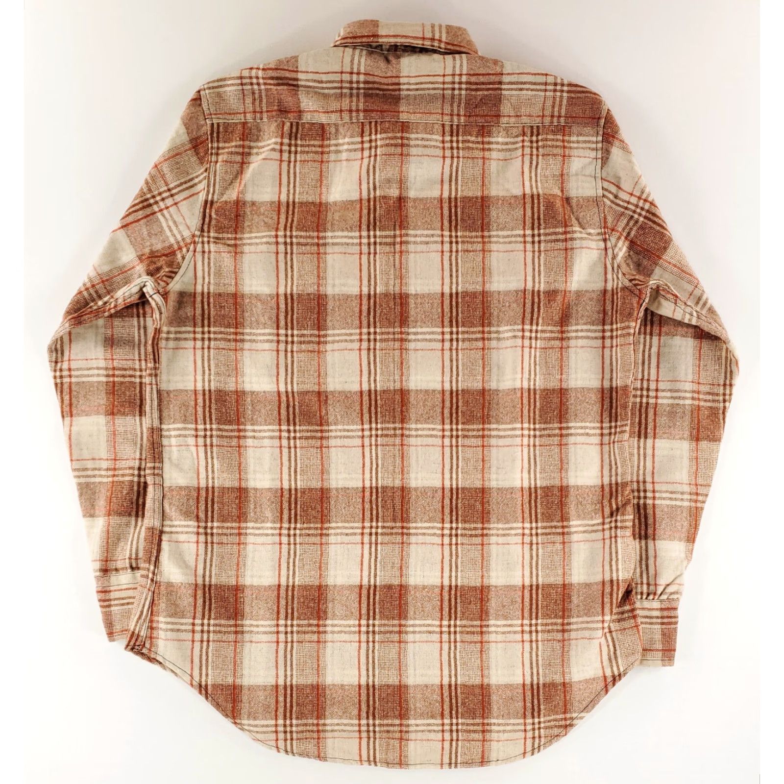JCPenney JC Penney Button Up Shirt Wool Blend Flannel Red Tan Brown Plaid Mens L Multicolor Long Sleeve Size US L / EU 52-54 / 3 - 5 Thumbnail