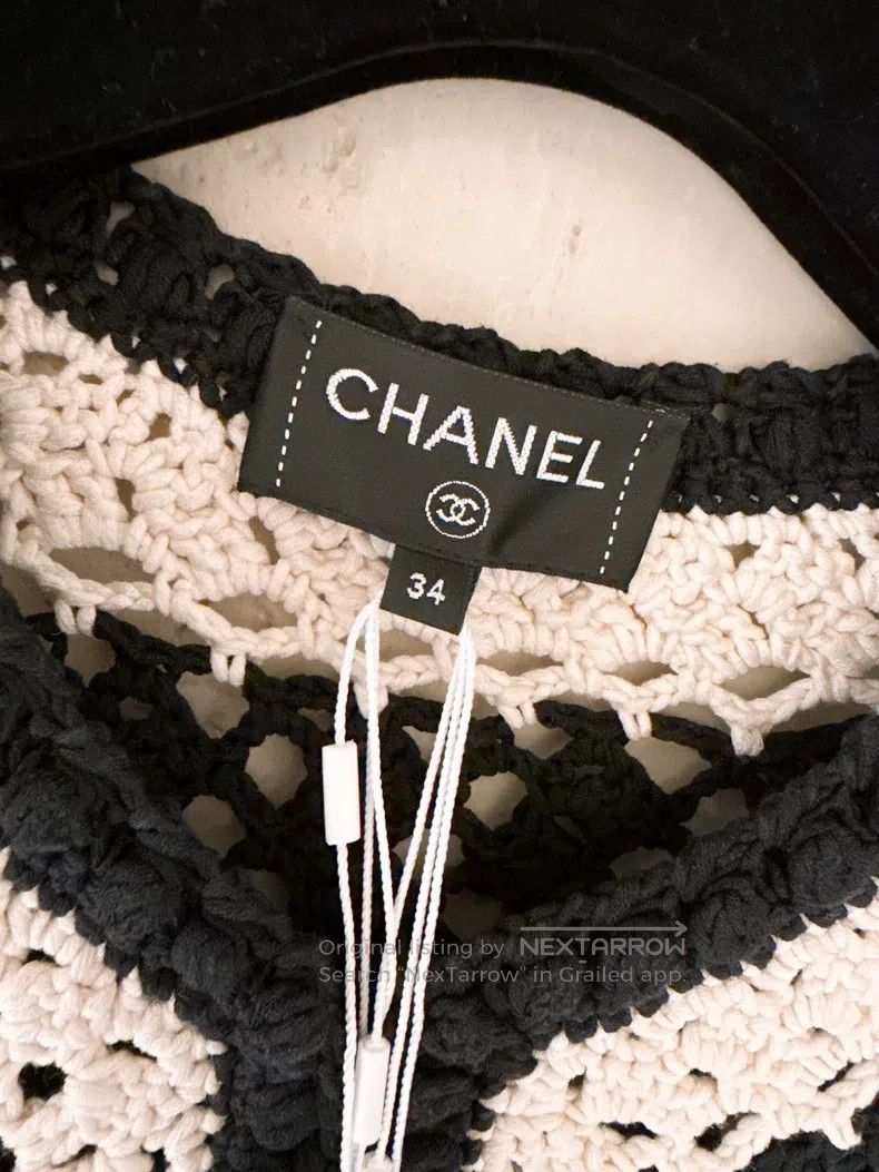 Chanel Chanel 22C Early Spring Vacation Black and White Woven Thr Size XXS / US 00 / IT 34 - 6 Thumbnail