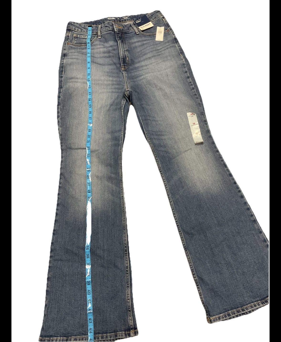 Old Navy Old Navy High Rise Flare Jeans Women Size 12 Blue Denim Y2K Size 34" / US 12 / IT 48 - 6 Thumbnail