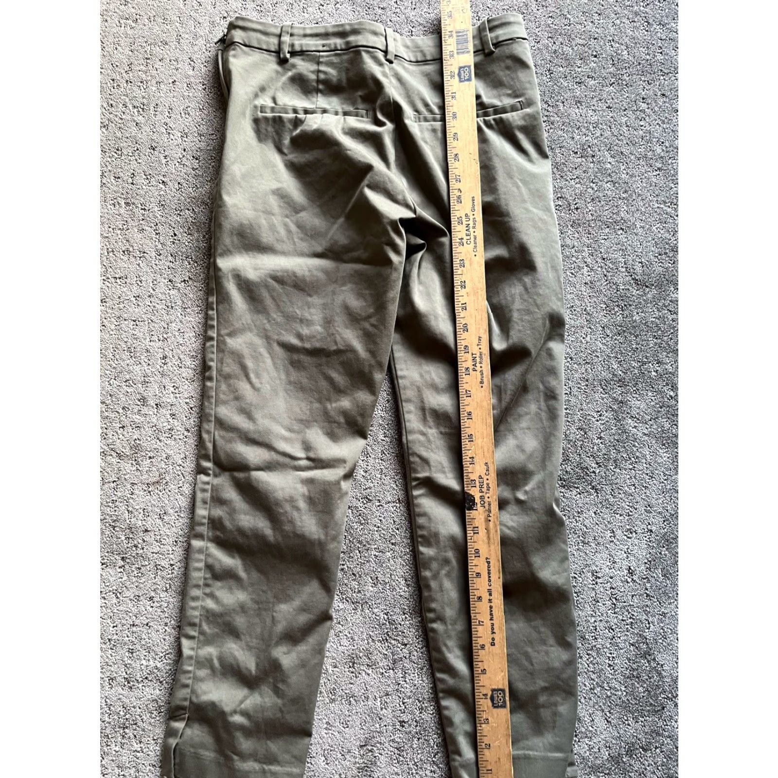 H&M H&M Pants Women 8 Green Dress Pants Pull-On Side Zip Ankle Length Flat Front Regular Workwear Casual Womens Size 30" / US 8 / IT 44 - 6 Thumbnail