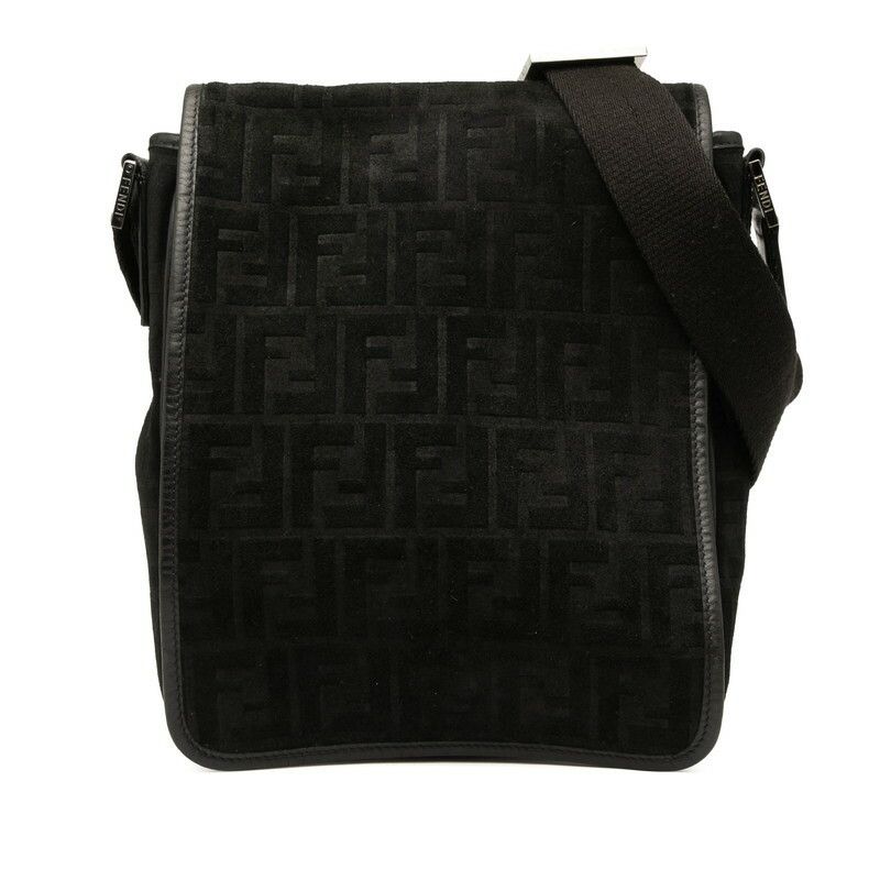 Fendi Fendi Zucca Leather Suede Messenger Bag Leather Crossbody Bag 7VA215 DUTY FREE for USA