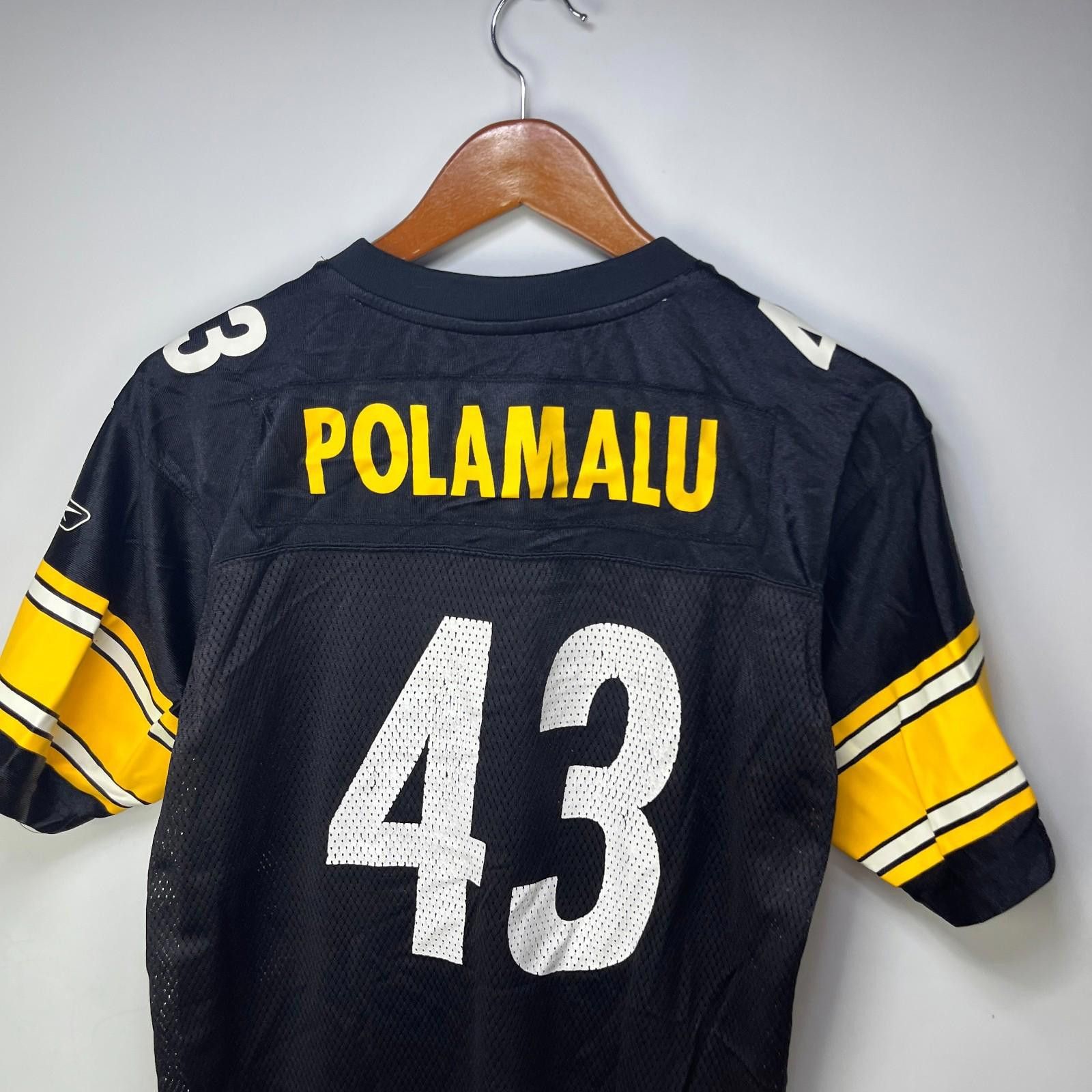 Reebok Vintage Pittsburgh Steelers Polamalu Jersey Youth XL Size ONE SIZE - 8 Thumbnail