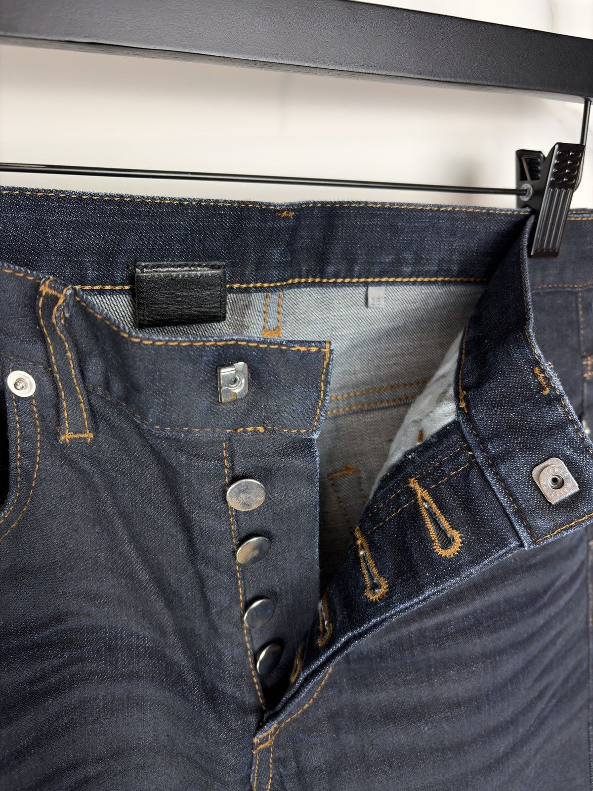 Dior AW09 Dior Homme Black Waxed Coated Whiskered Denim Jeans Size US 28 / EU 44 - 5 Thumbnail