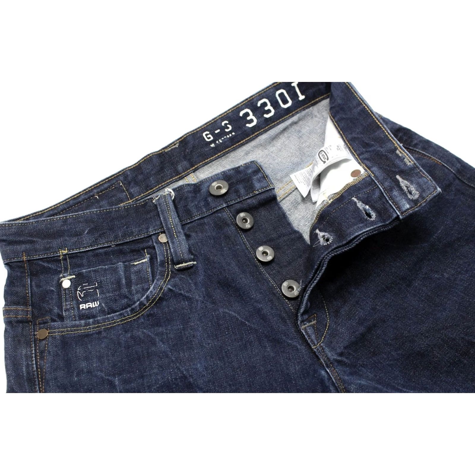 G-Star G-STAR Victor Straight Jeans Men's W29 L32 Button Fly Denim Blue Size US 29 - 4 Thumbnail