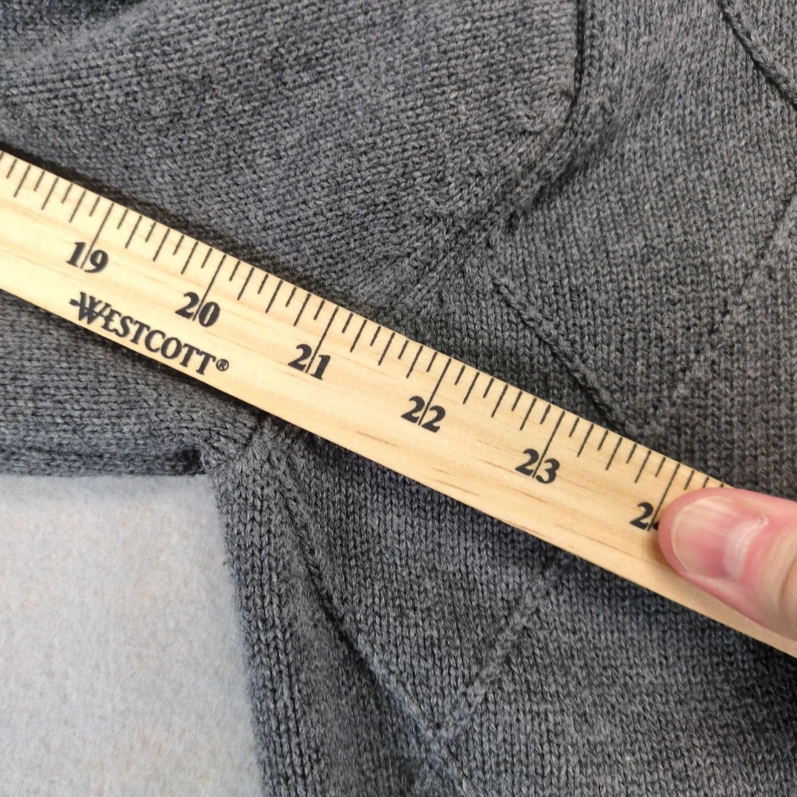 Izod Izod Gray Pullover Argyle Knit Sweater Men's XL Cotton Logo Size US XL / EU 56 / 4 - 5 Thumbnail