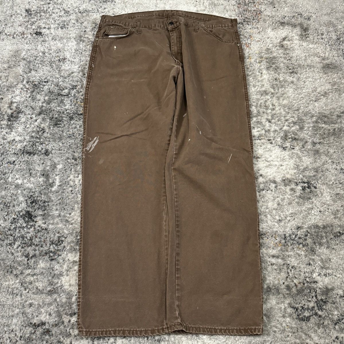 Dickies × Vintage Vintage y2k Dickies brown wide leg carpenter pants Size US 40 / EU 56 - 2 Thumbnail