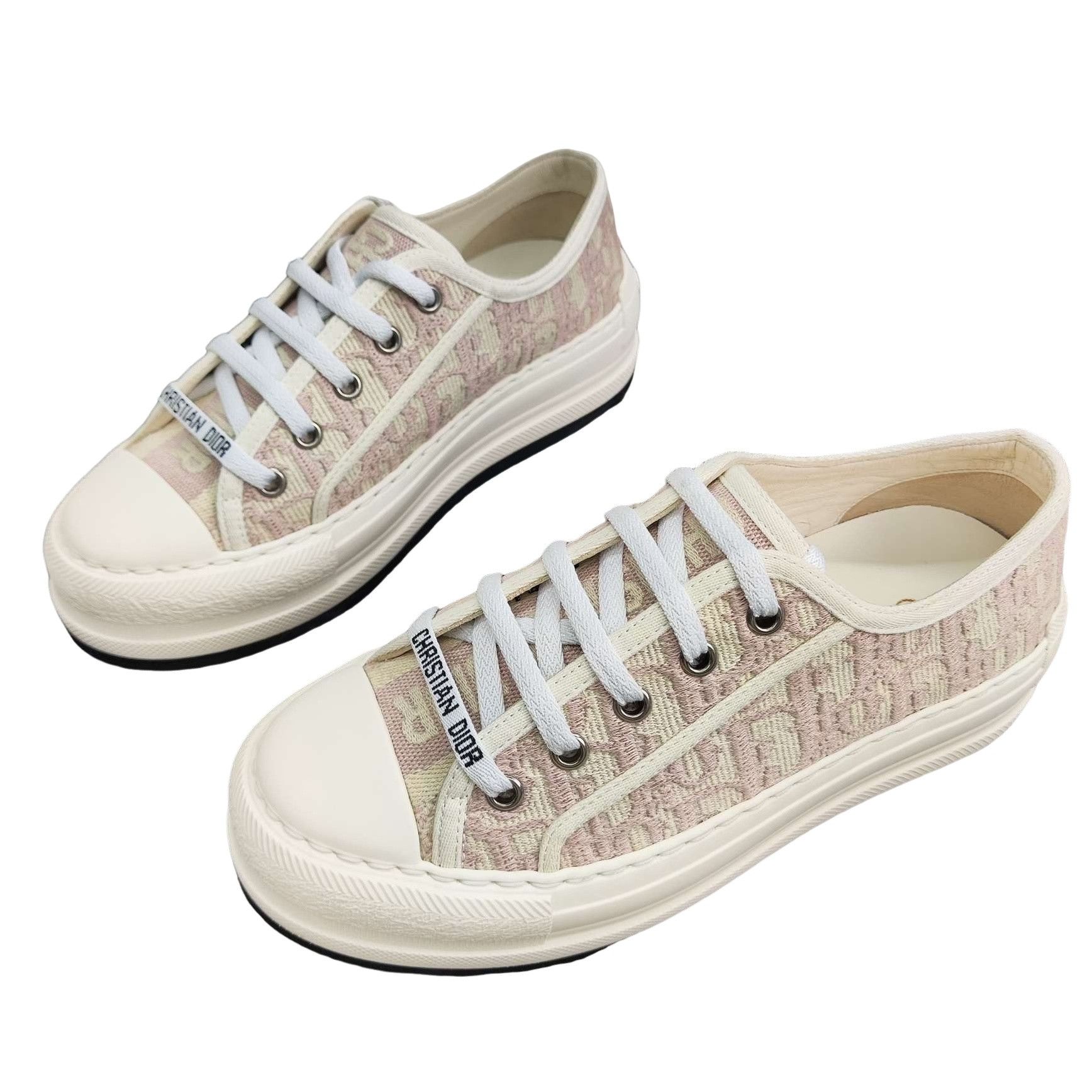 Dior Dior Pink Oblique Walk'n'Dior Sneakers Size 35.5 Size US 5.5 / IT 35.5 - 1 Thumbnail