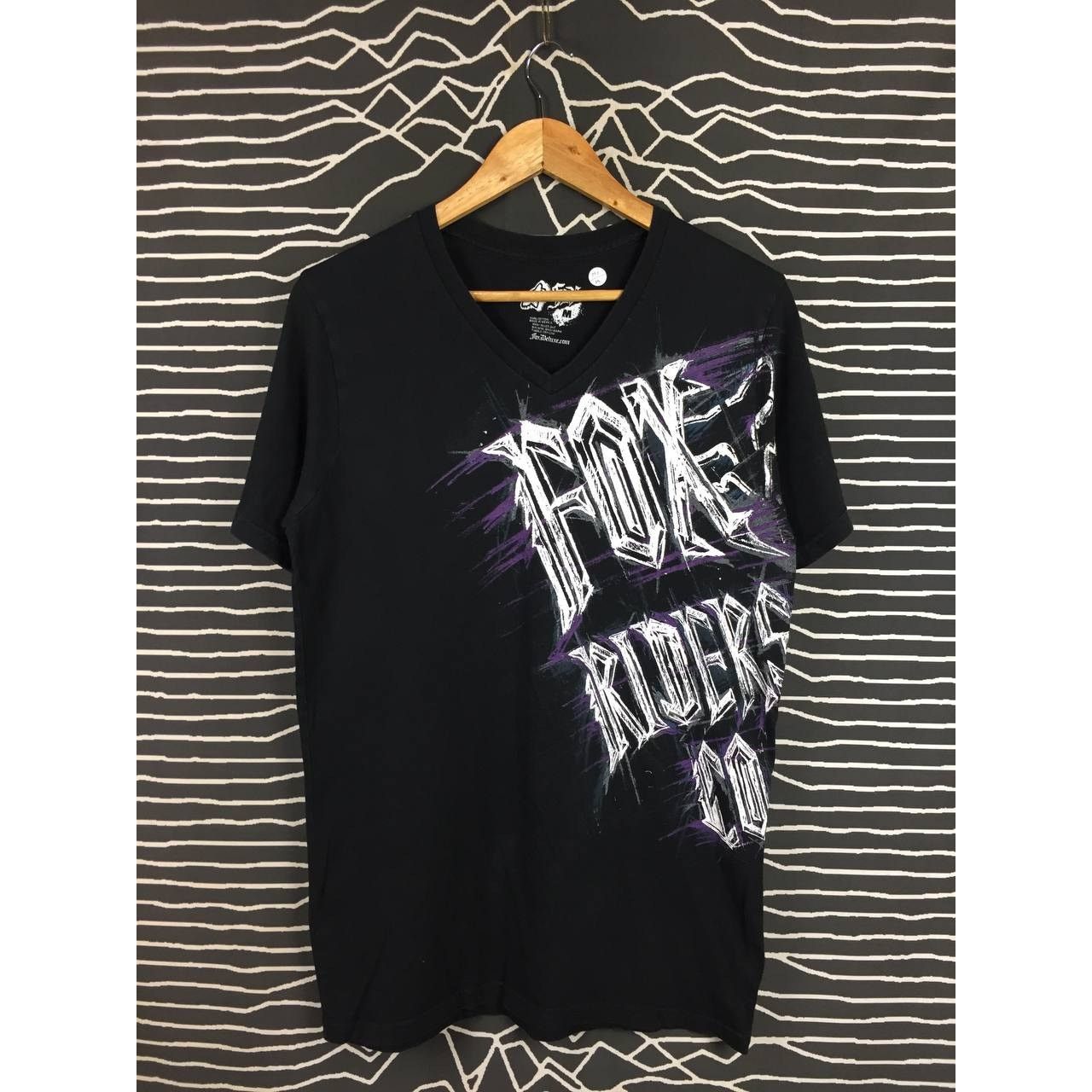 Fox Racing × Vintage Fox Racing Fox Riders Co Logo V-Neck Graphic Tee Size US M / EU 48-50 / 2 - 1 Thumbnail