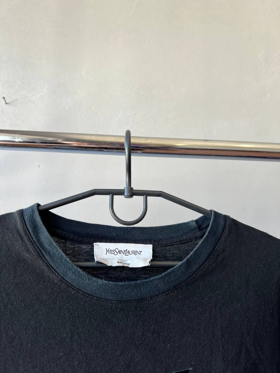 Yves Saint Laurent VERY RARE! YVES SAINT LAURENT RIVE GAUCHE VELOR LOGO T SHIRT Size US XL / EU 56 / 4 - 5 Thumbnail