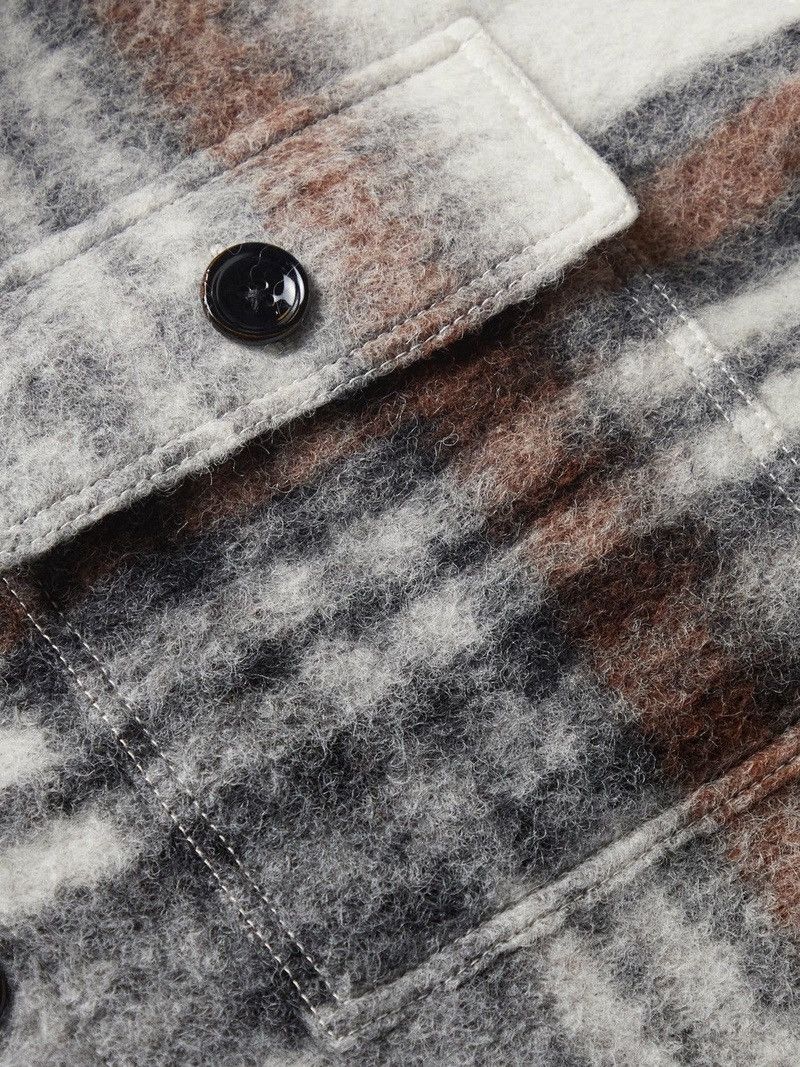 NN07 NN07 Soren Checked Virgin Wool-Blend Overshirt Size US S / EU 44-46 / 1 - 8 Thumbnail