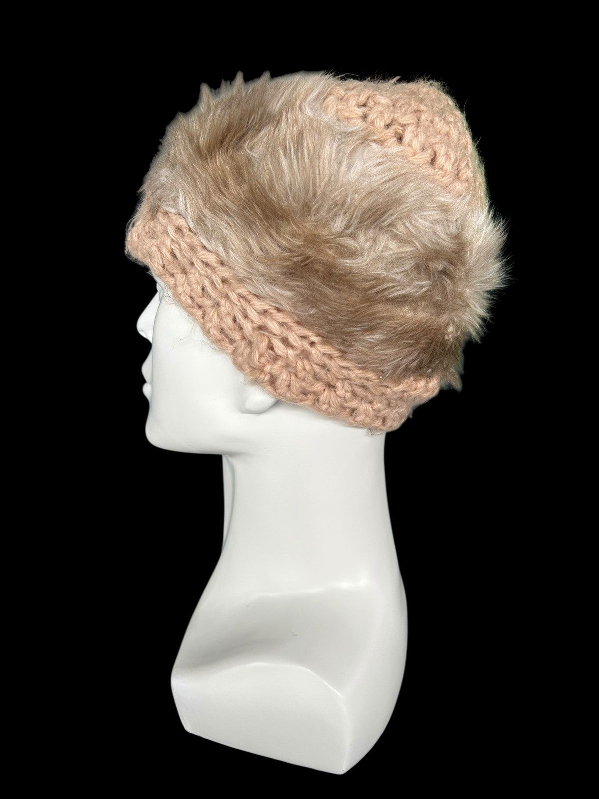 Japanese Brand × Kapital × Vintage Crochet Knitted handmade Fur hairy Beanie Hats Rare☠️☠️ Size ONE SIZE - 2 Thumbnail