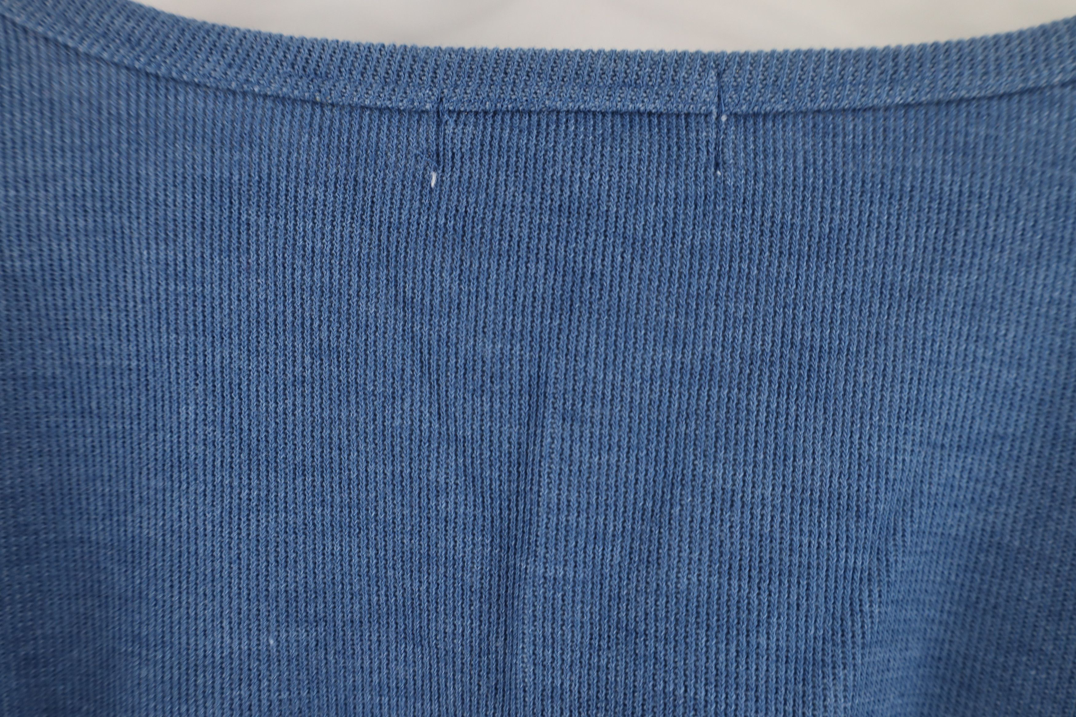 Express × Vintage Vintage 90s Express Baggy Thermal Ribbed Knit T-Shirt Blue Size L / US 10 / IT 46 - 10 Thumbnail
