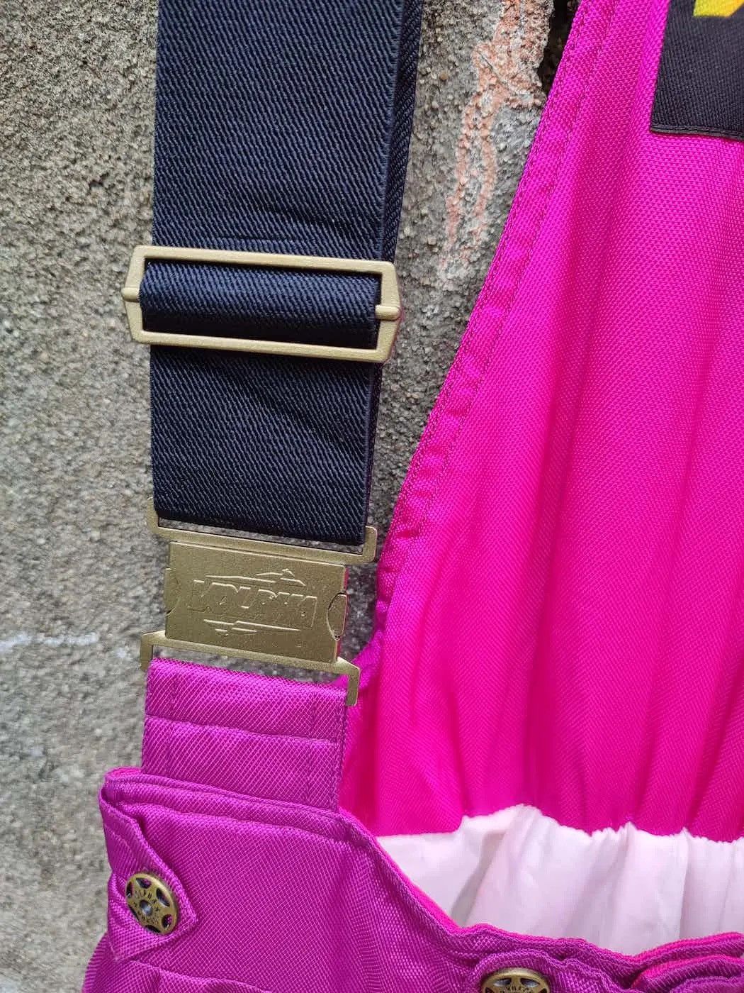 Vintage Volpha Vintage 90s Neon Purple Ski Overalls Retro Snow Pants Size US 31 - 4 Thumbnail