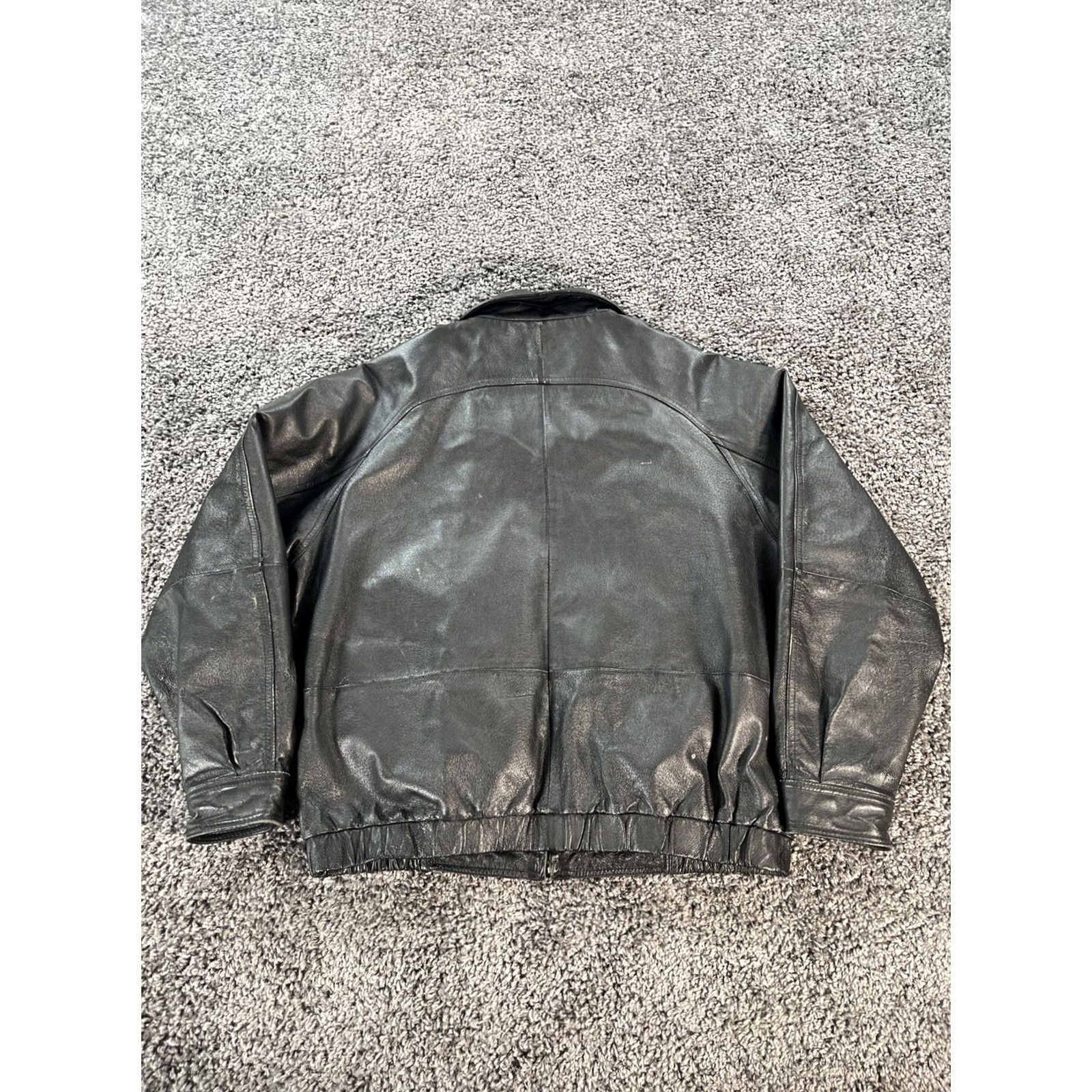 Vintage VINTAGE St. Johns Bay Jacket Mens L Black Leather Biker Bomber Lined Y2K Casual Mens Size US L / EU 52-54 / 3 - 6 Thumbnail