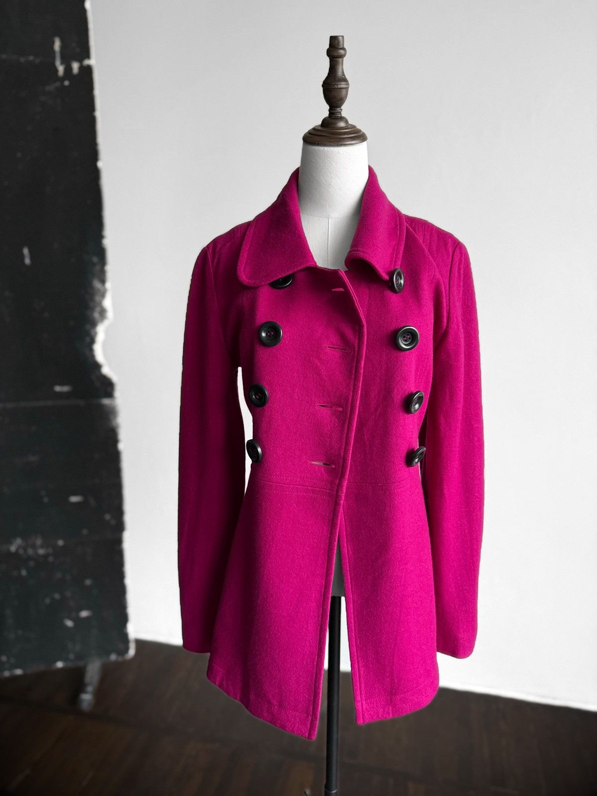Other Marc Aurel Fuchsia Wool Blend Double Breasted Peacoat Jacket Size M / US 6-8 / IT 42-44 - 1 Thumbnail