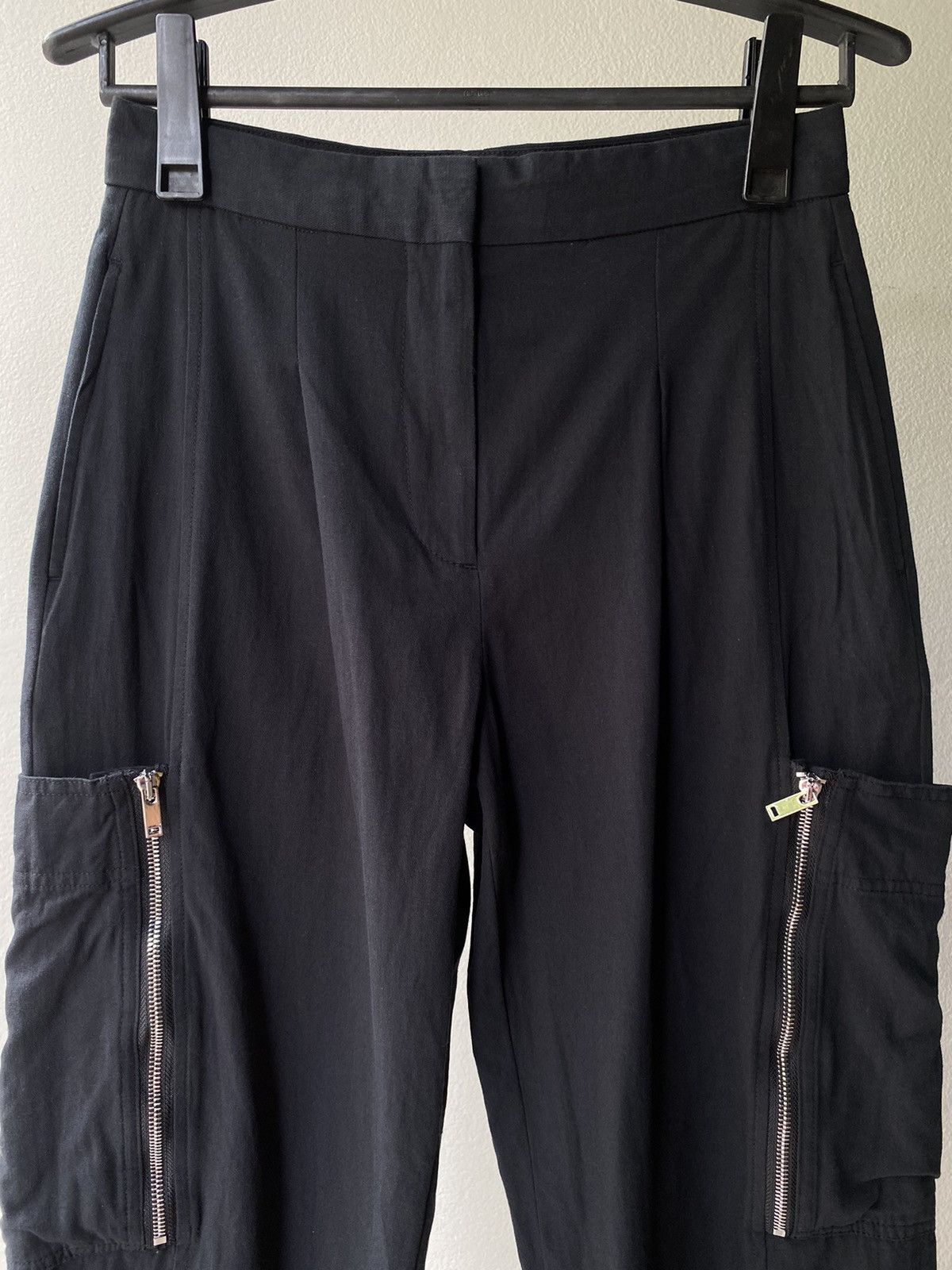 Stella McCartney STELLA/MCCARTNEY Black Cargo Pants with Zipper Pockets Size 29" - 18 Thumbnail