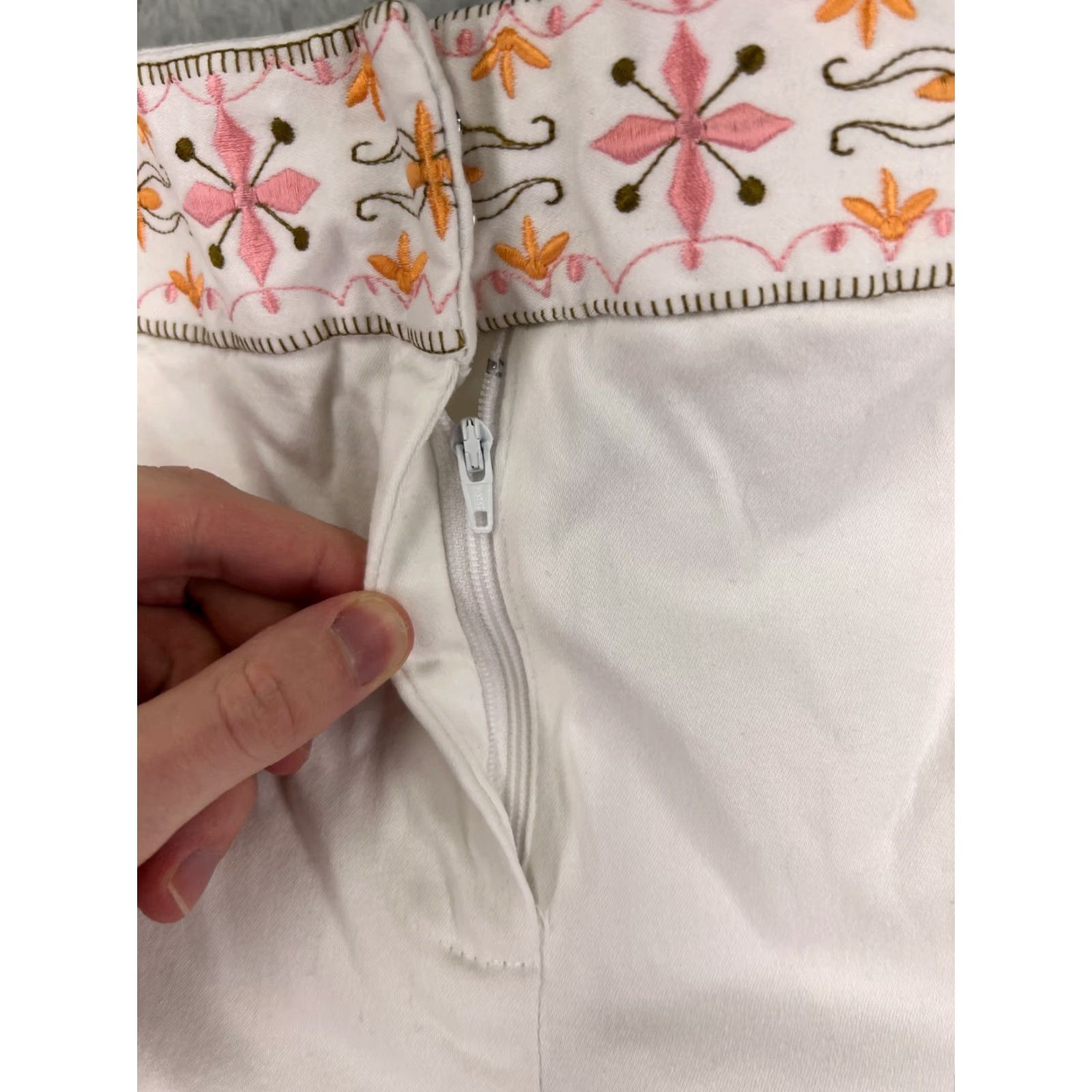 Talbots Talbots Pants Womens 6 White Floral Waist Pockets Vintage Made USA Outdoors Size 28" / US 6 / IT 42 - 6 Thumbnail
