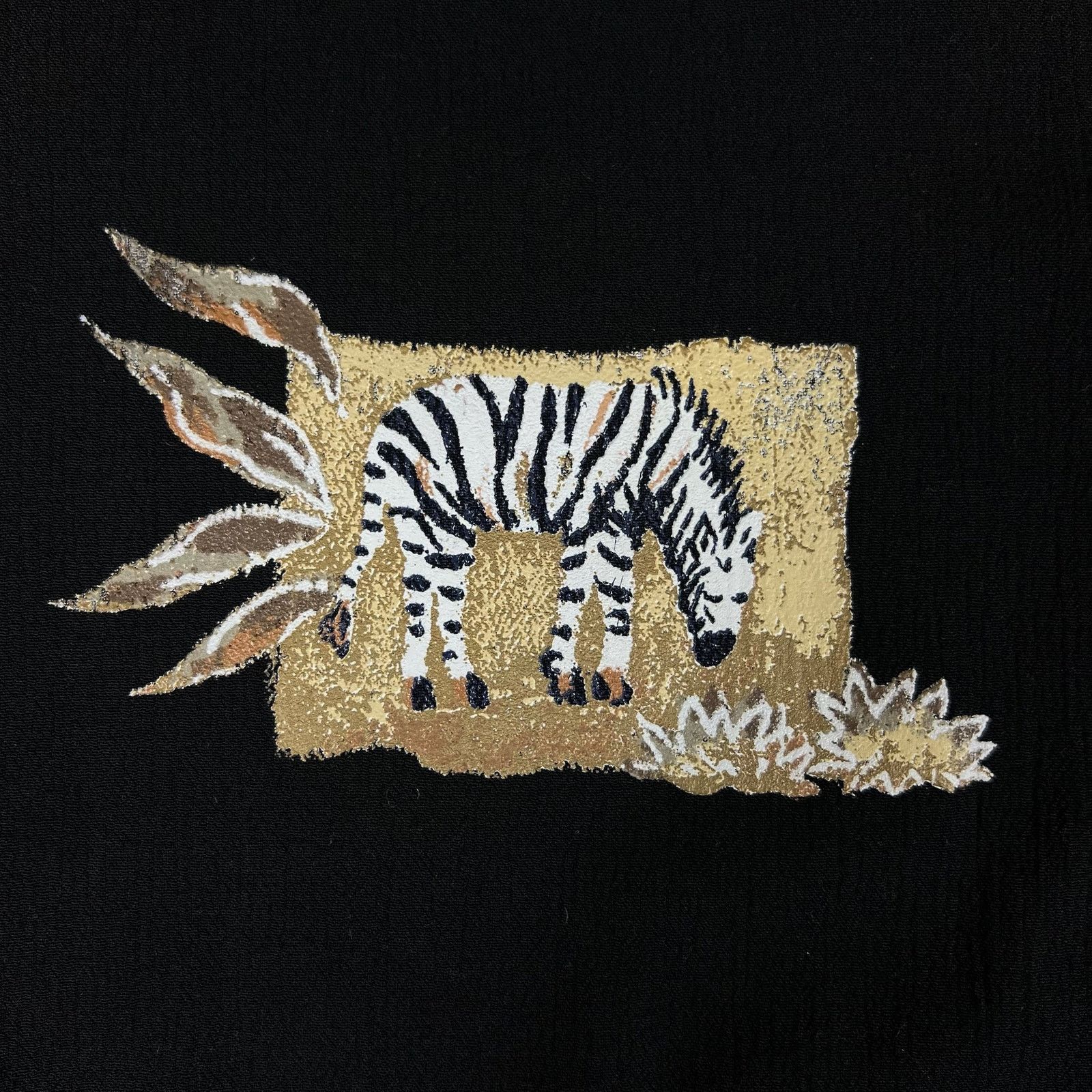 90s Safari Animal Rayon Maxi Dress M Boho Art Teacher Retro