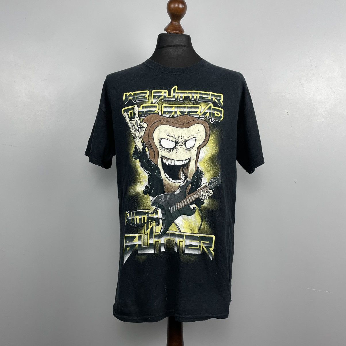 Gildan × Vintage Vintage 00’S we butter the bread with butter T-shirt Size US L / EU 52-54 / 3 - 3 Thumbnail