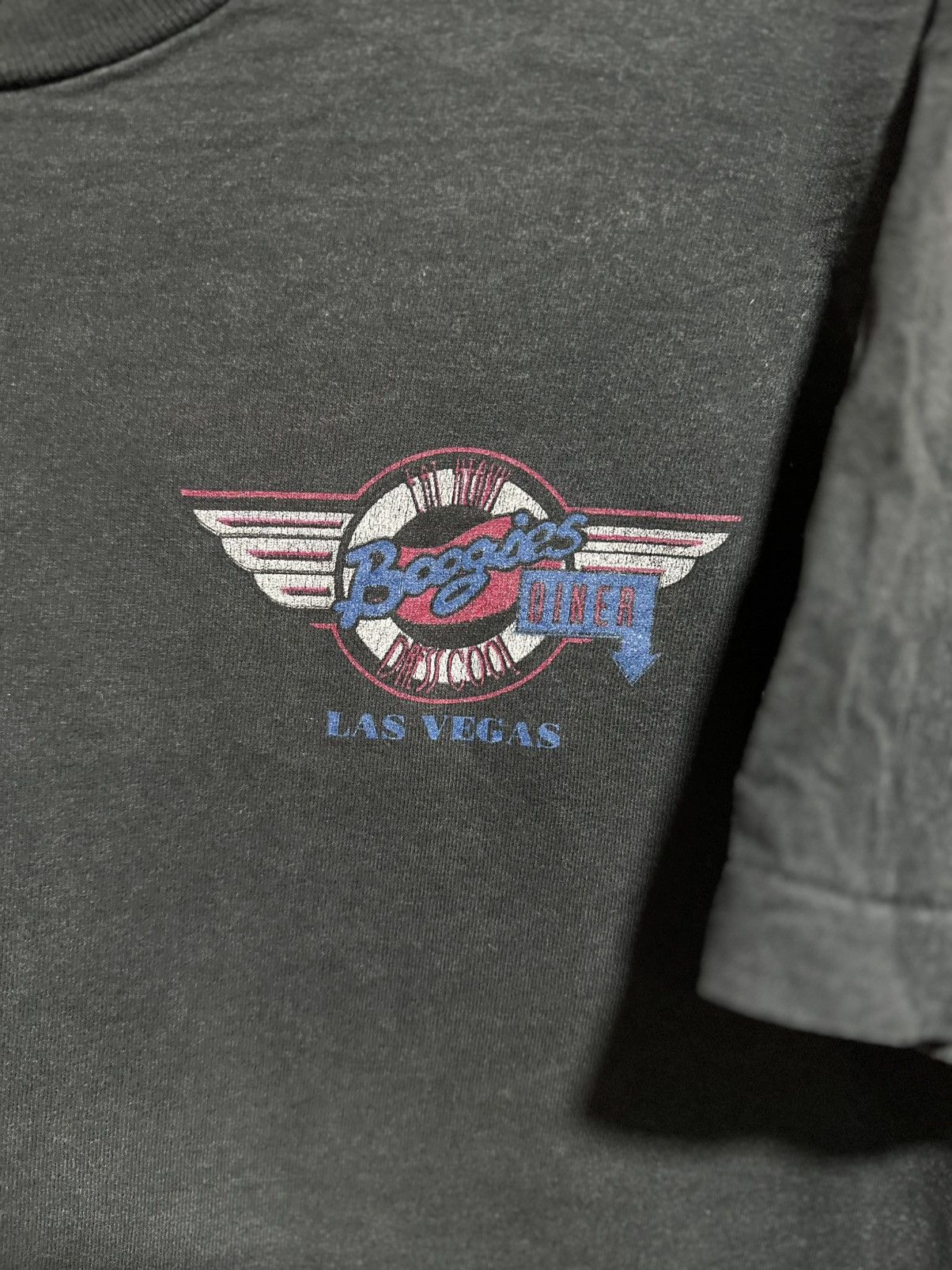 Fruit Of The Loom Vintage Boogies Diner Las Vegas Faded Tee Size US L / EU 52-54 / 3 - 3 Thumbnail