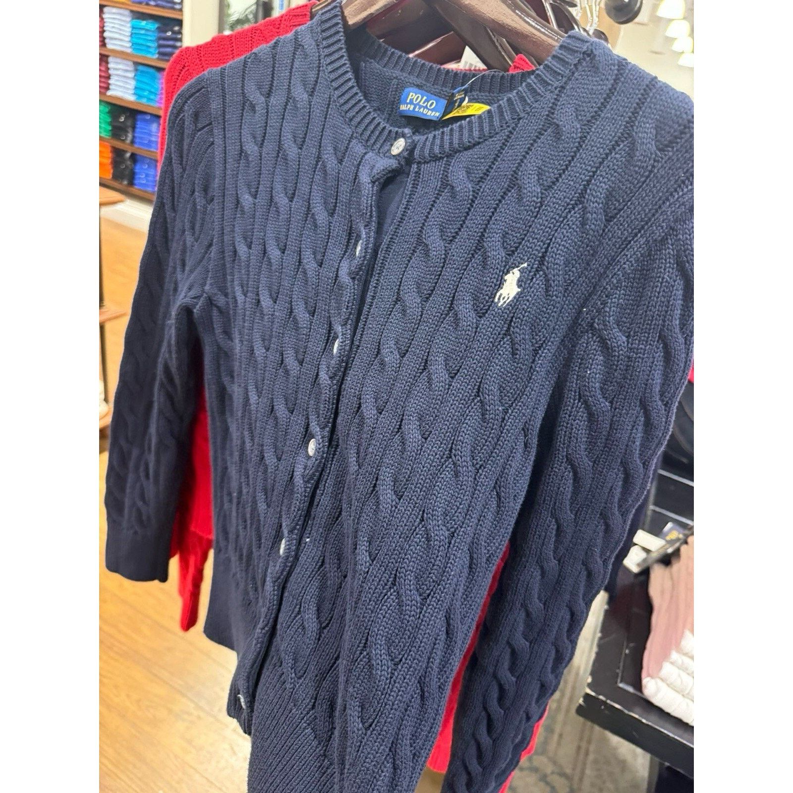 Polo Ralph Lauren NWT Polo Ralph Lauren Women Cotton Cardigan Sweater M BLUE Size M / US 6-8 / IT 42-44 - 2 Thumbnail