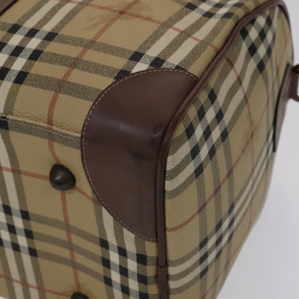 Burberry Burberry Nova Check Boston Bag Pvc Leather Beige Size ONE SIZE - 15 Thumbnail