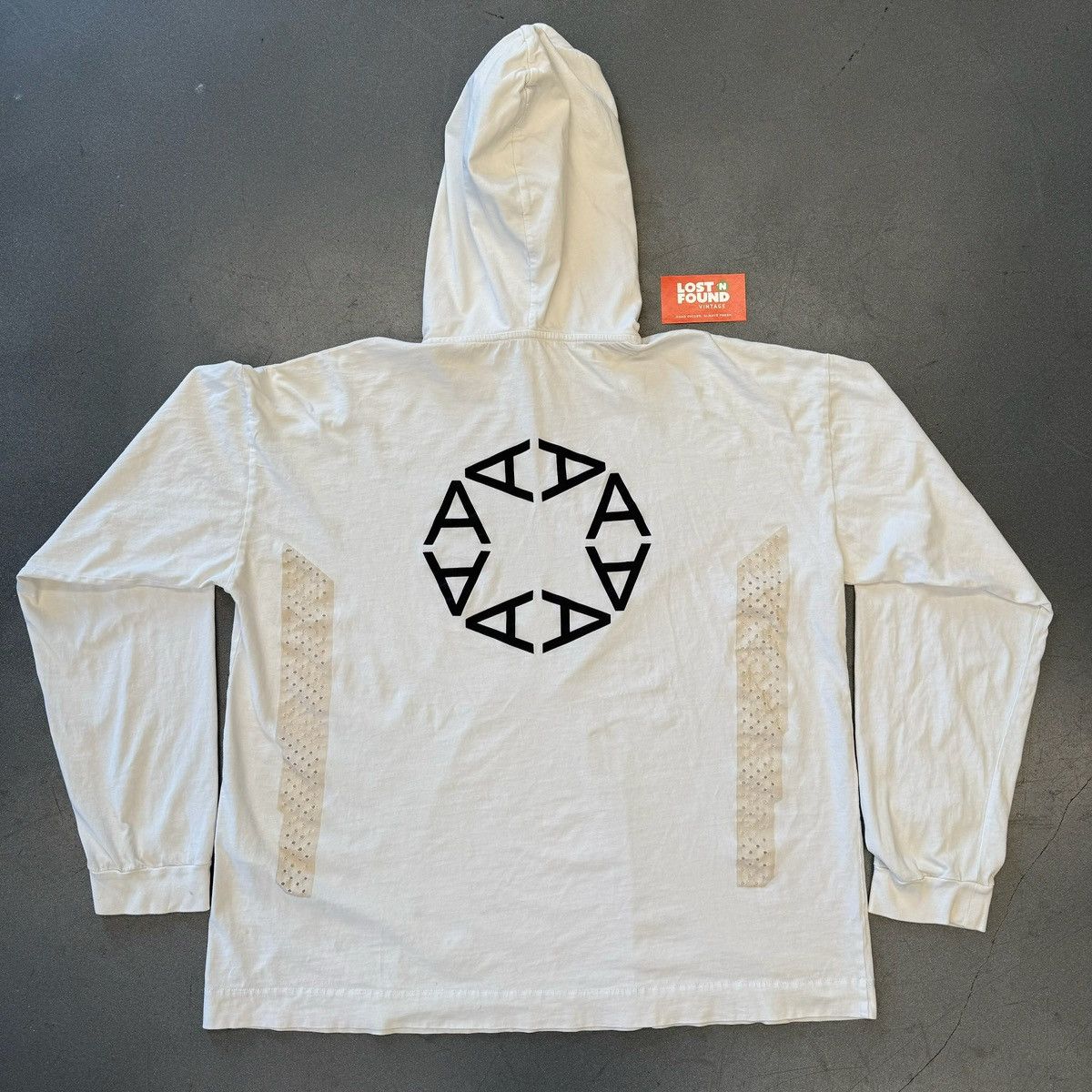 1017 Alyx 9SM Hoodie White Black Logo Pullover Sweater