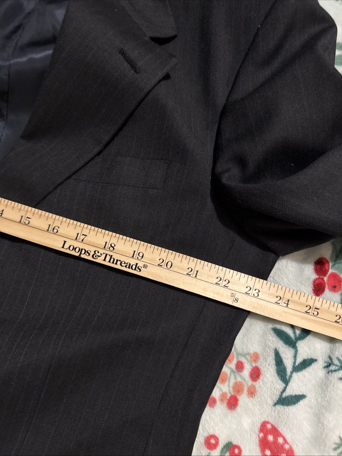Stafford Stafford 100% Wool Pinstripe Suit Jacket 44R ( See Measurem Size 44R - 8 Thumbnail