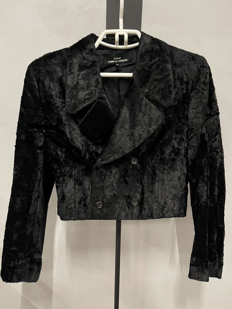 Comme des Garçons Velor Short Jacket COMME des GARCONS NOIR Wool Velor Switching Short Jacket