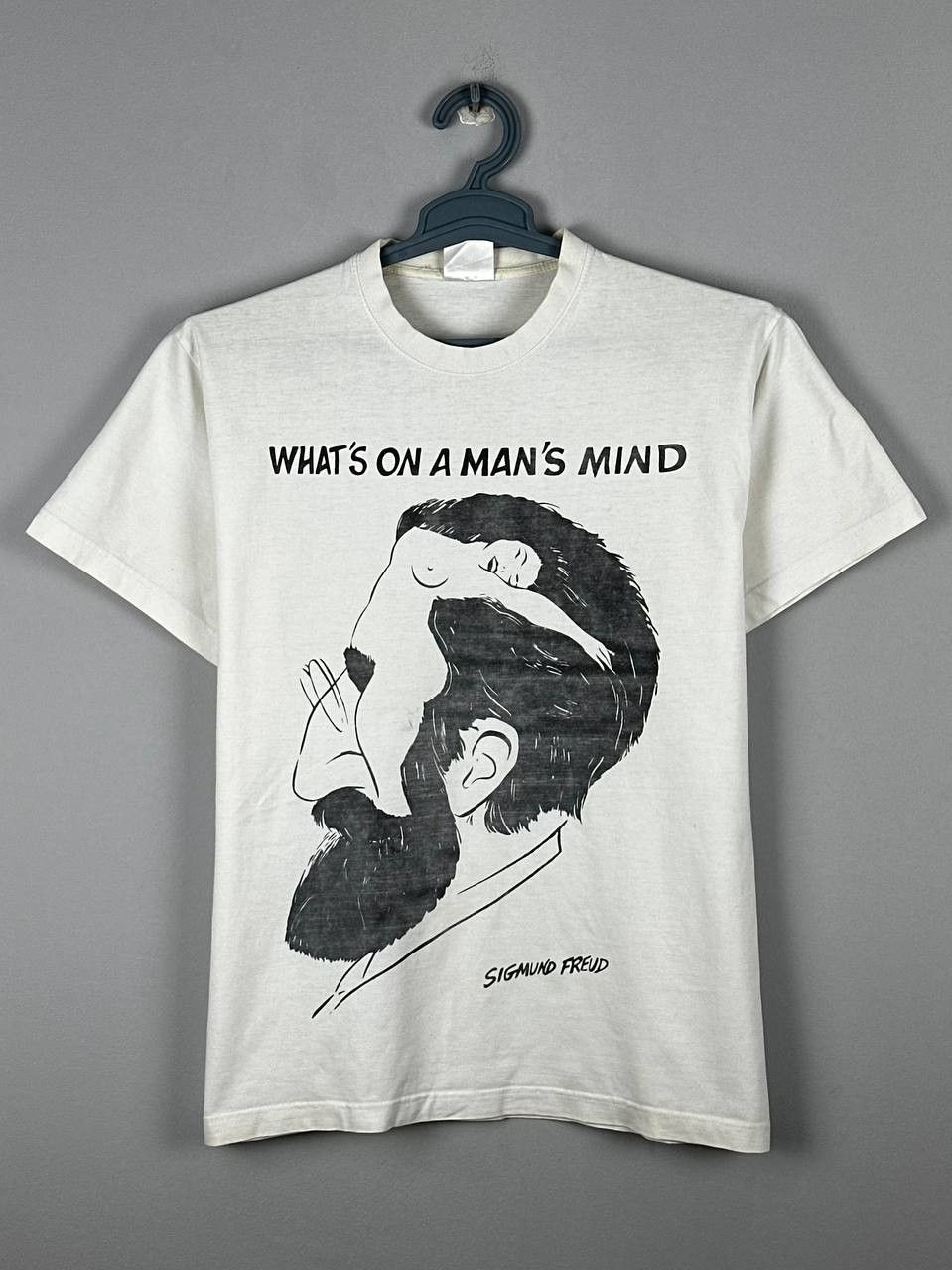 Vintage Vintage Sigmund Freud What On Mens Mind Graphic Tee Size US M / EU 48-50 / 2 - 1 Thumbnail