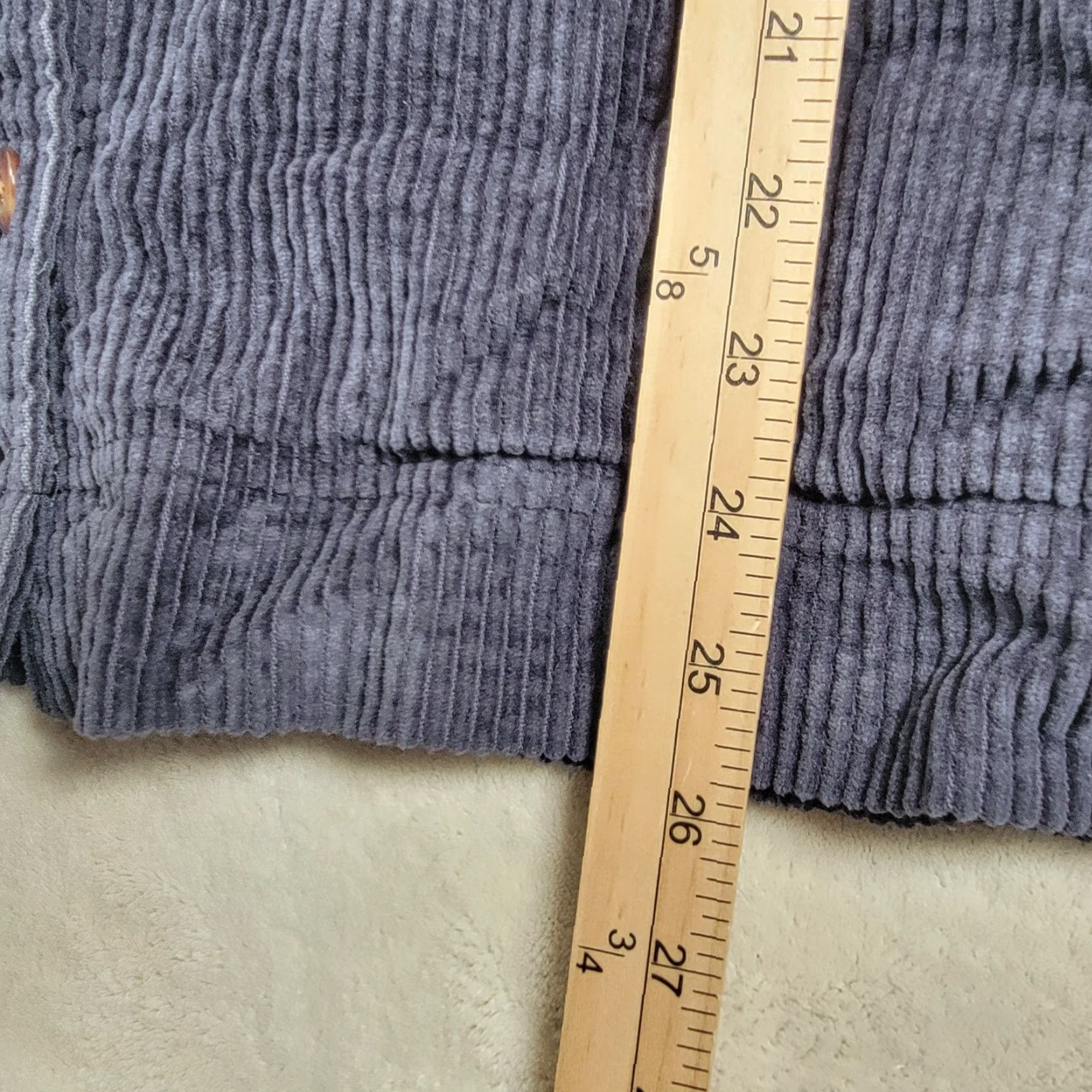 Vintage LL Bean Shirt Womens Med Blue Corduroy Button Up Overshirt Shacket Wide Wale Size M / US 6-8 / IT 42-44 - 5 Thumbnail