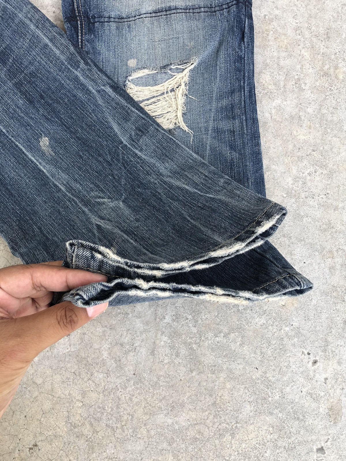PPFM PPFM Double Waist Distressed Jeans Size US 31 - 13 Thumbnail
