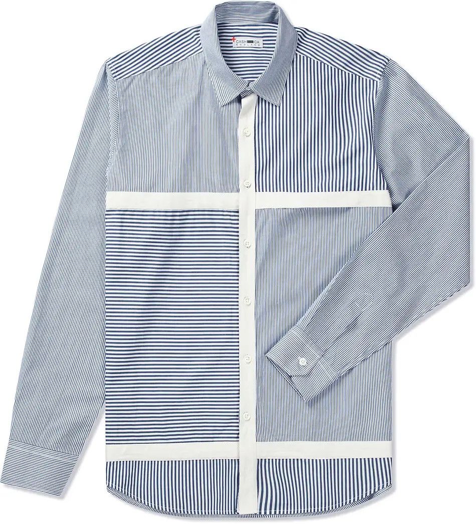 CASH CA Striped Mondrian Shirt Size US XL / EU 56 / 4 - 1 Thumbnail