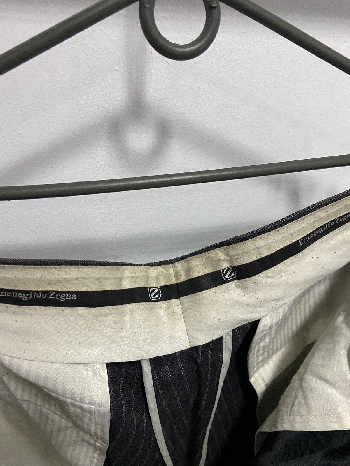 Ermenegildo Zegna Ermenegildo Zegna Striped Luxury Wool Suit blazer trousers Size 52R - 15 Thumbnail