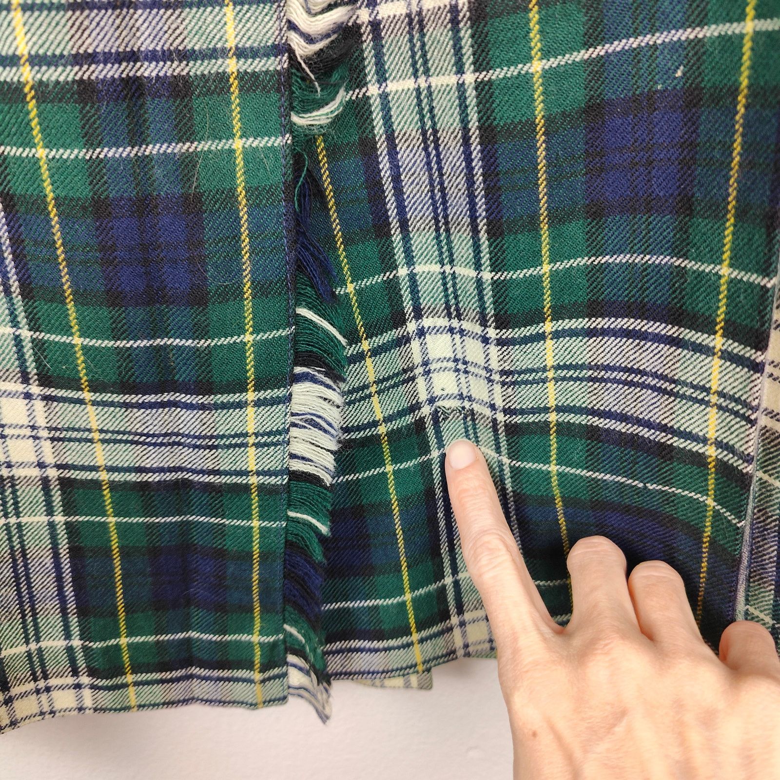 Other Vintage David Brooks Ltd Wool Skirt Womens 6 Green Blue Size 28" / US 6 / IT 42 - 4 Thumbnail