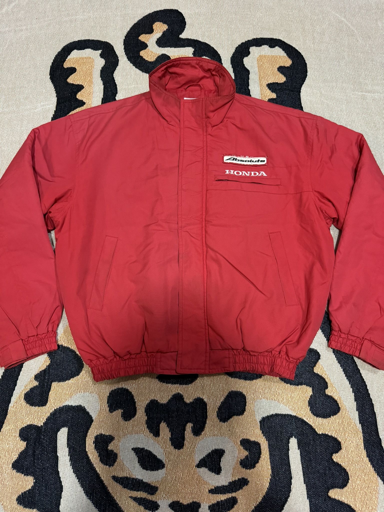 image of Sports Specialties x Vintage Honda Civic Absolute Bomber Jacket Sun Faded in Faded Red (Size Large)