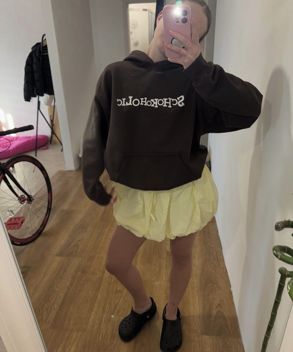 Vintage “SCHOKOHOLIC” VINTAGE GILDAN HUMOR BOXY FIT BROWN HOODIE Size M / US 6-8 / IT 42-44 - 7 Thumbnail