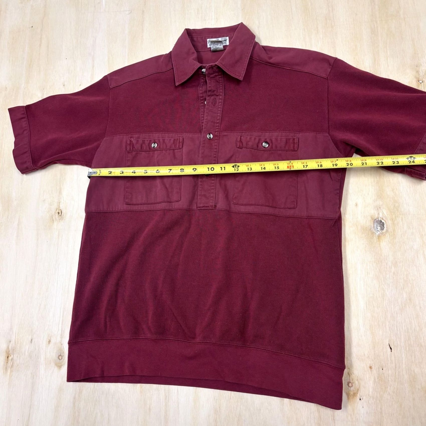 Jim Thompson VINTAGE Norm Thompson Polo Shirt Mens M Red Knit Short Sleeve Double Pocket Polo Size US M / EU 48-50 / 2 - 6 Thumbnail