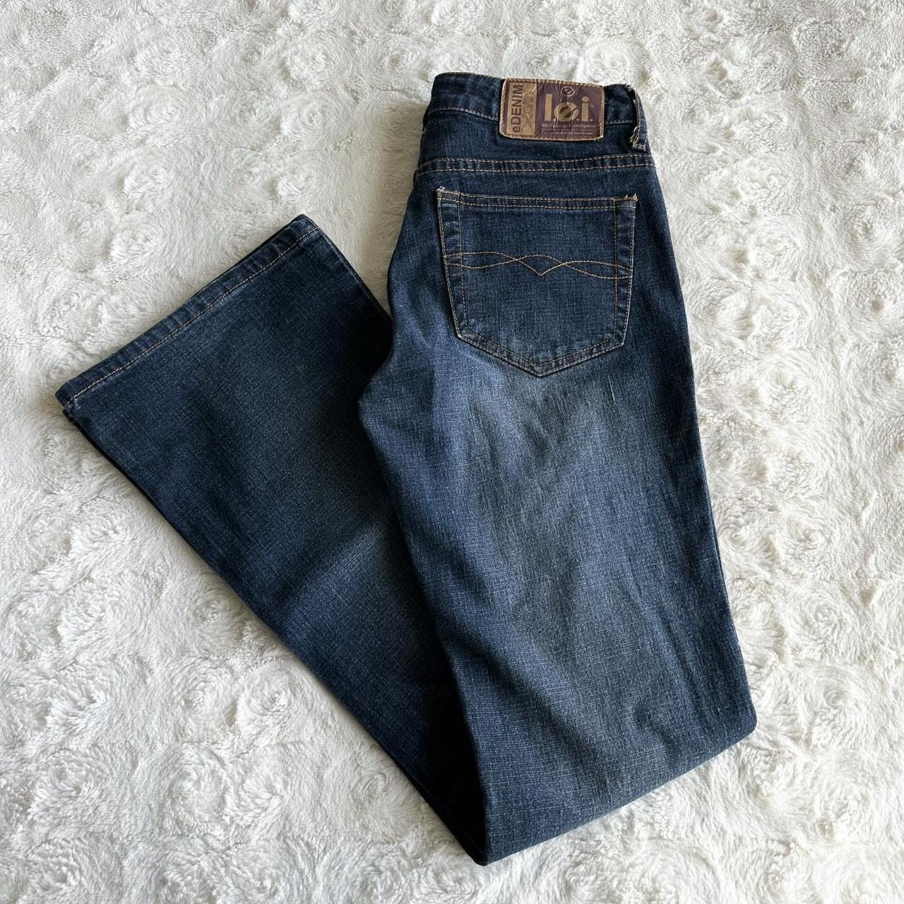 L.E.I. Vintage LEI Jeans Womens Juniors 3 Blue Bootcut Y2K Mid Rise Size 26" / US 2 / IT 38 - 1 Thumbnail