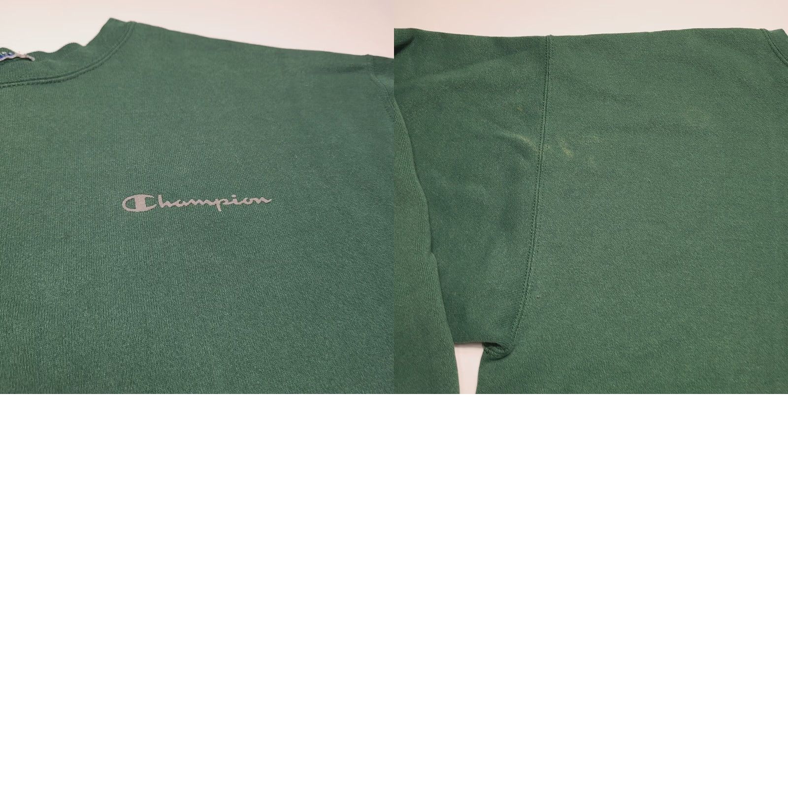 Champion VINTAGE Champion Crewneck Sweatshirt L Men Forest Green Logo Embroidered 90s USA Pullover - Size US L / EU 52-54 / 3 - 8 Thumbnail
