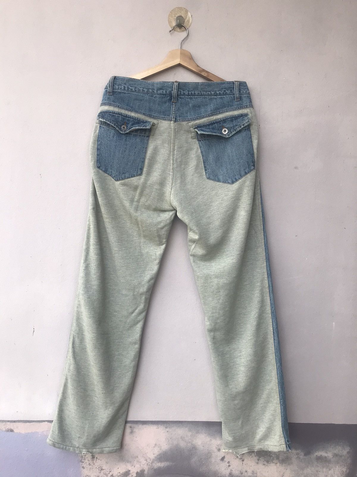 Vintage Gumu International Japan Distressed Hybrid Paint Denim Size US 34 / EU 50 - 8 Thumbnail