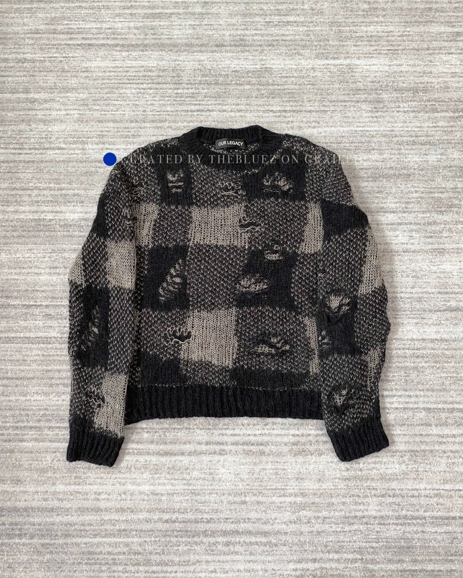 Our Legacy Distressed Multi-Check Sweater Size US S / EU 44-46 / 1 - 1 Thumbnail