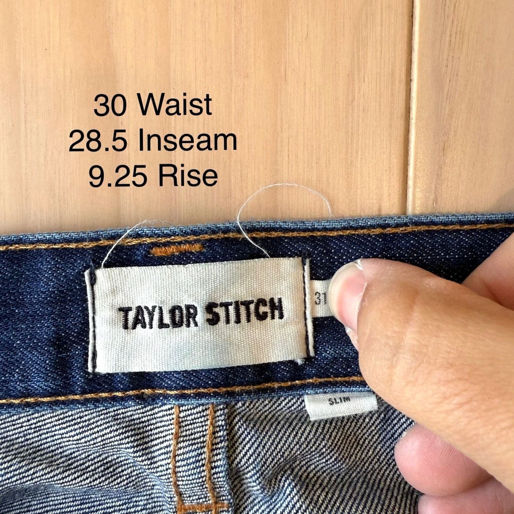 Taylor Stitch Taylor Stitch Jeans 30 Blue Dark Wash Slim Denim Jeans Mens Small/Regular 30x28.5 Streetwear Western USA Vintage? Size US 30 / EU 46 - 6 Thumbnail