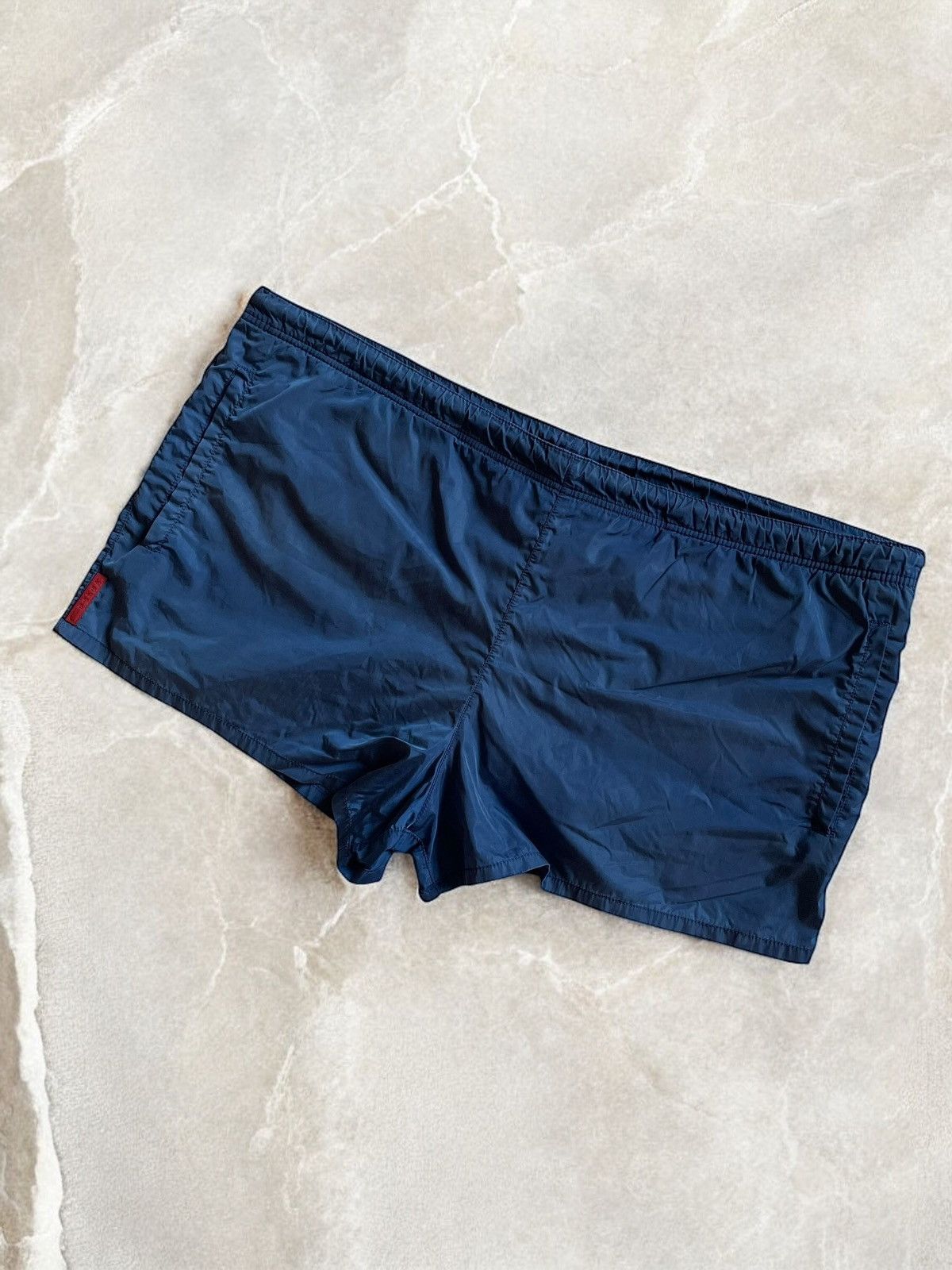 Prada × Vintage PRADA RED TAB NYLON SHORTS Vintage avant Garde y2k Size US 34 / EU 50 - 1 Thumbnail