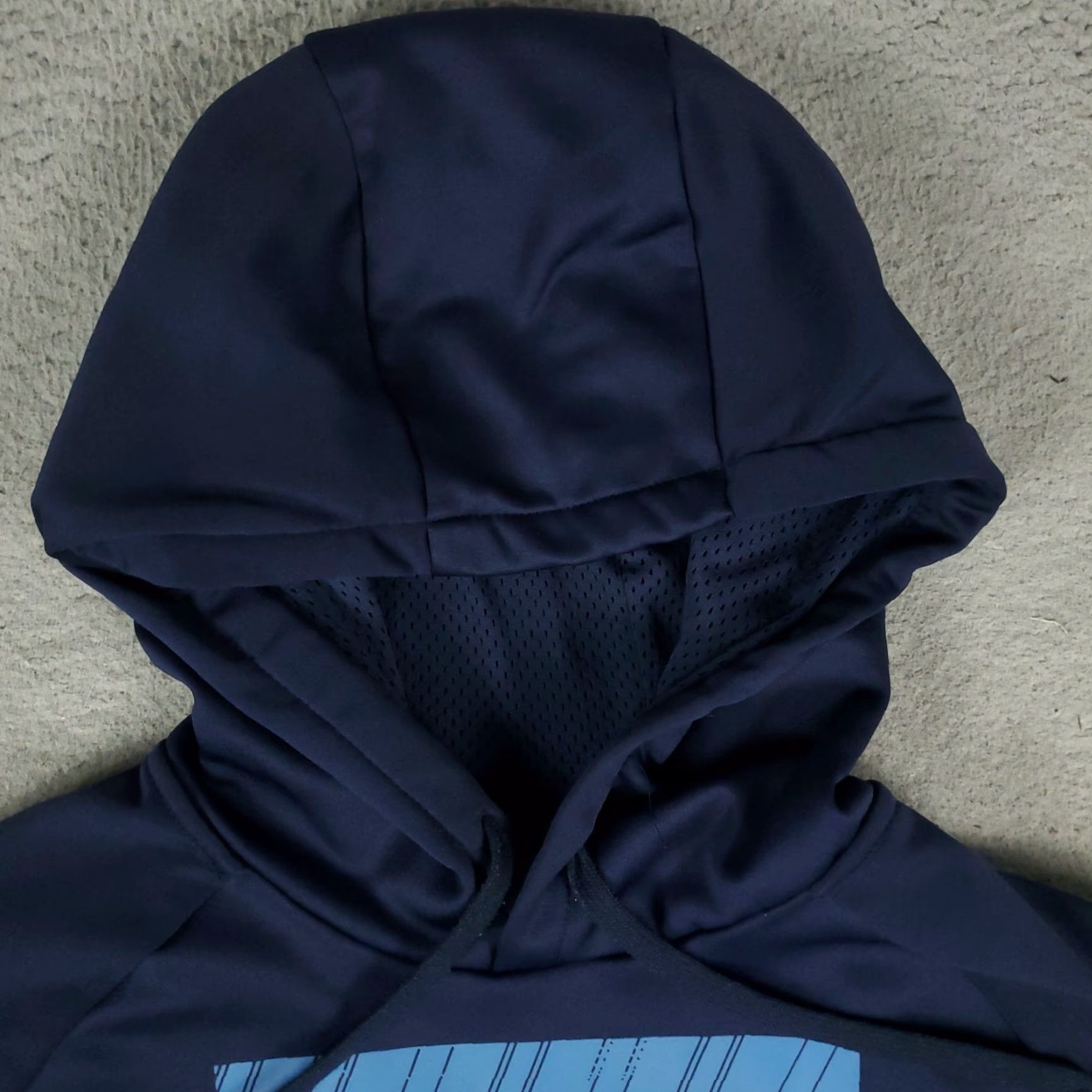 Nike Nike Hoodie Mens Size M Navy Blue Dri Fit Pullover Sweatshirt Sweat Shirt Mock Neck Long Sleeve Logo Regular Fabric Fleece Cotton Polyester Size US M / EU 48-50 / 2 - 2 Thumbnail