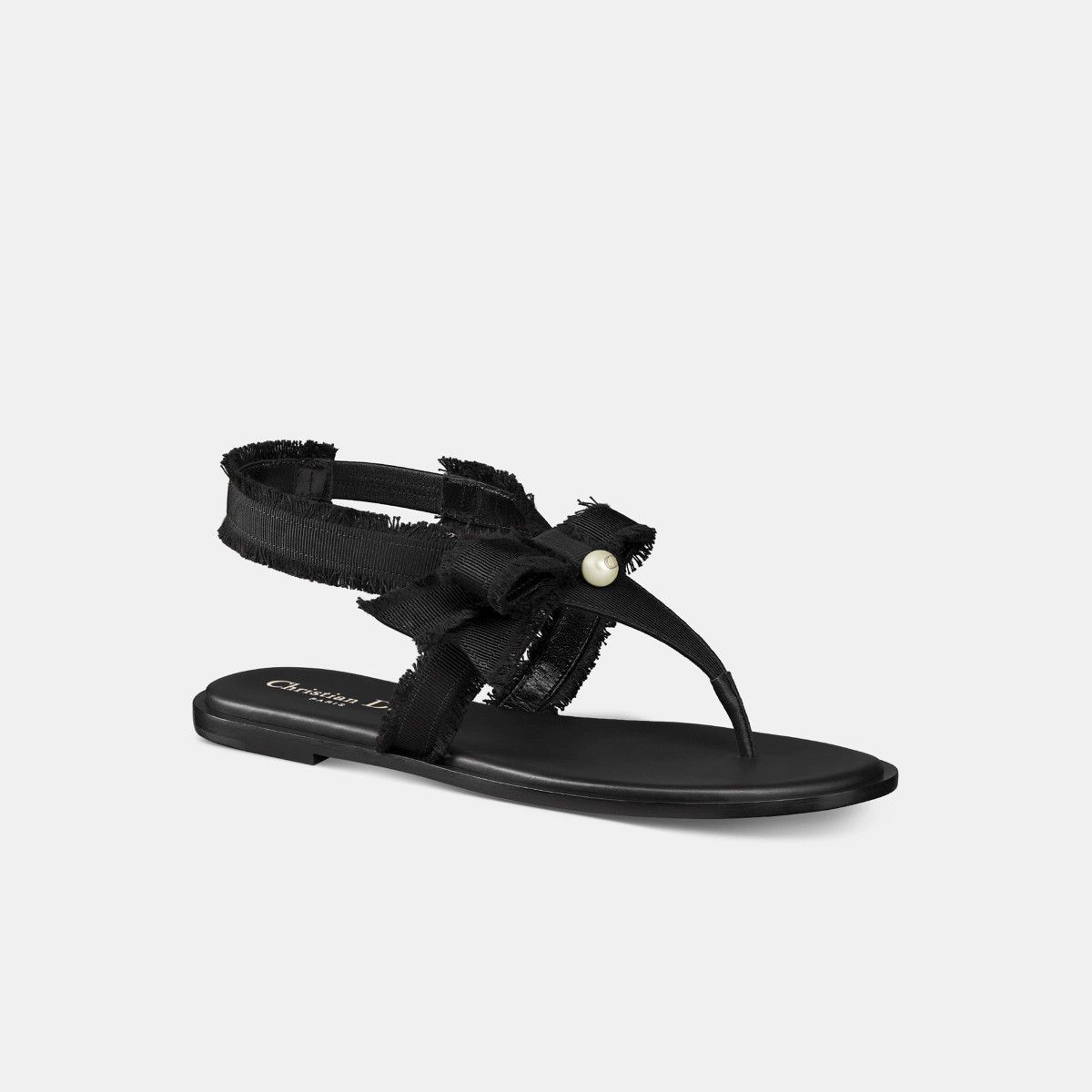 Dior o1bcso1str0226 Diorable Thong Sandal in Black Size US 10 / IT 40 - 2 Thumbnail
