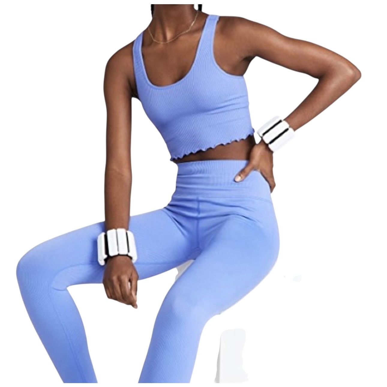 Spiritual Gangster NEW Spiritual Gangster Blueish Two-Piece Activewear Set M/L Size M / US 6-8 / IT 42-44 - 1 Thumbnail