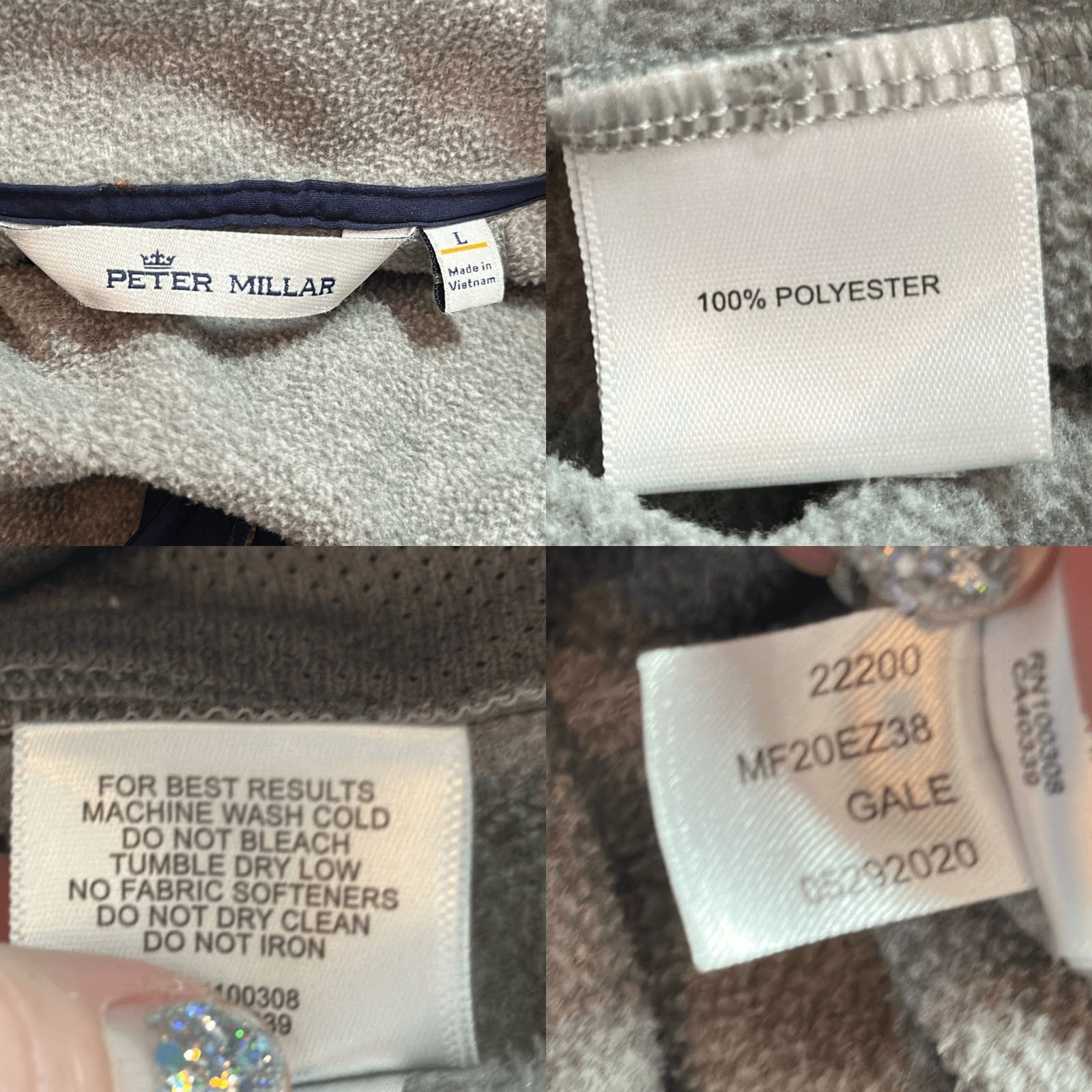 Peter Millar VINTAGE Peter Millar Crown Sport Men's Cloudglow Micro Fleece Half Zip Pullover Sweater Size US L / EU 52-54 / 3 - 8 Thumbnail