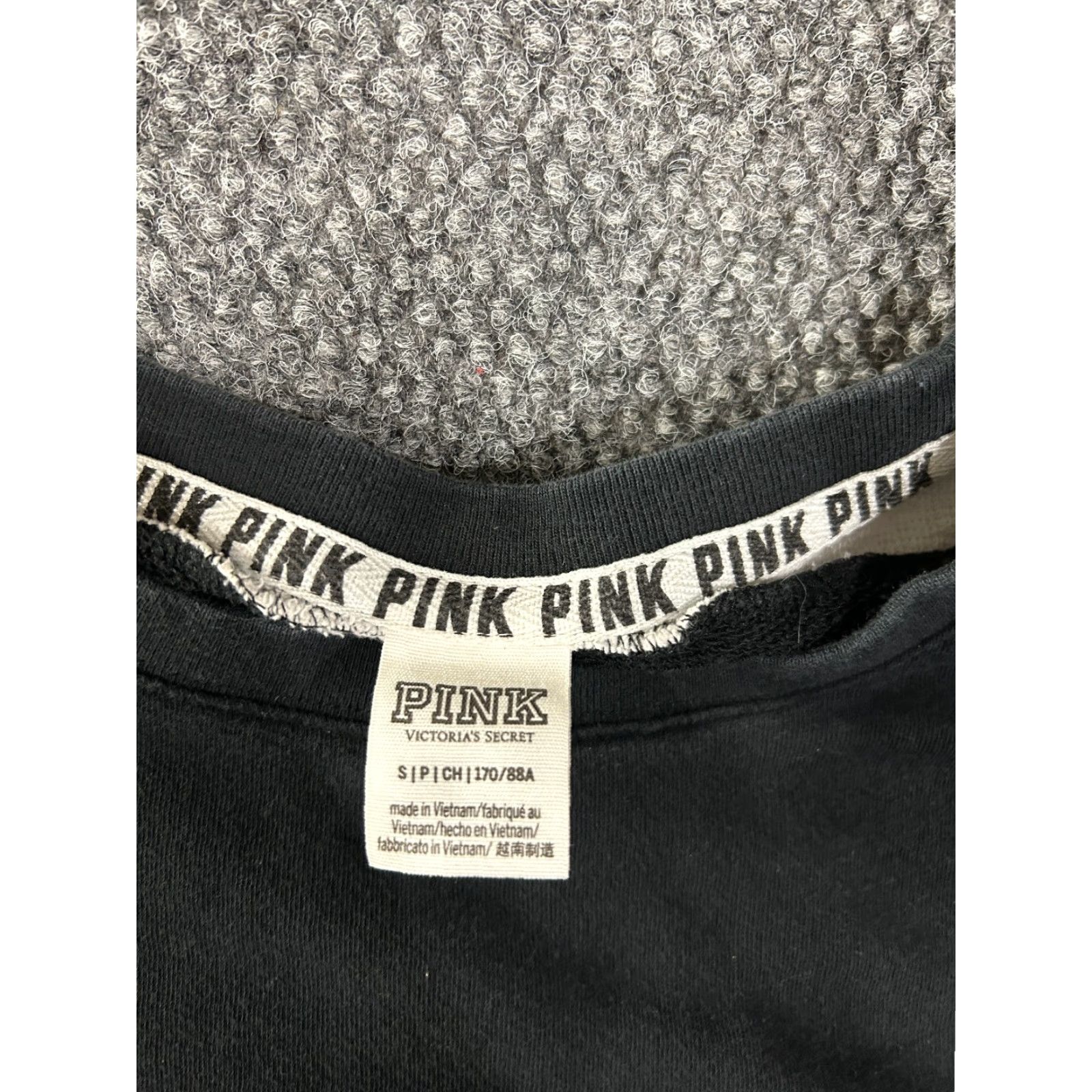Victoria's Secret Victoria's Secret PINK Sweatshirt Woman Small Black Logo Side Zip Pullover 1/4 Zip Raglan Sleeve Mock Neck Size S / US 4 / IT 40 - 6 Thumbnail